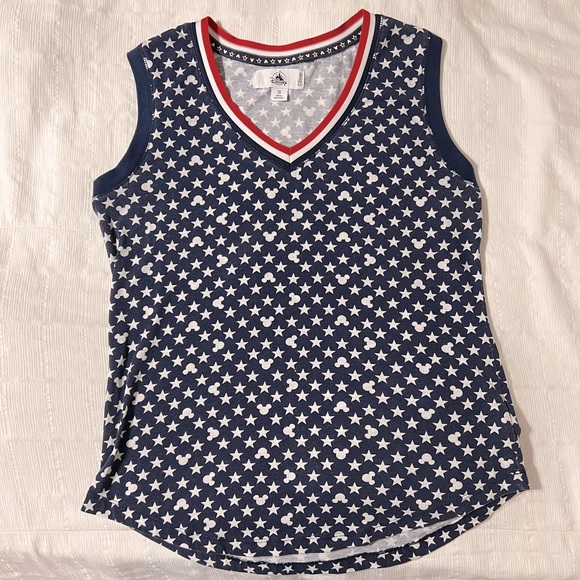 ⭐️3/$15 Americana Disney Parks Red White Blue Top Patriotic Mickey & Stars Labor - Picture 3 of 8